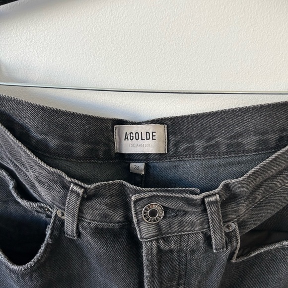 AGOLDE 90s Pinch Waist Jean Distressed Black size 28 - Picture 4 of 6